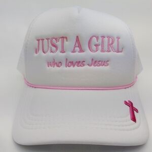 Just A Girl Who Loves Jesus Foam Trucker Mesh Snapback